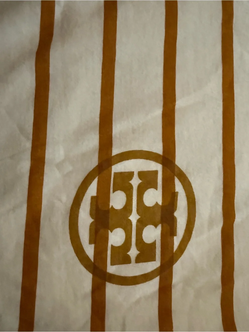 Tory Burch Mustard and White Patterned Short-Sleeve Tee